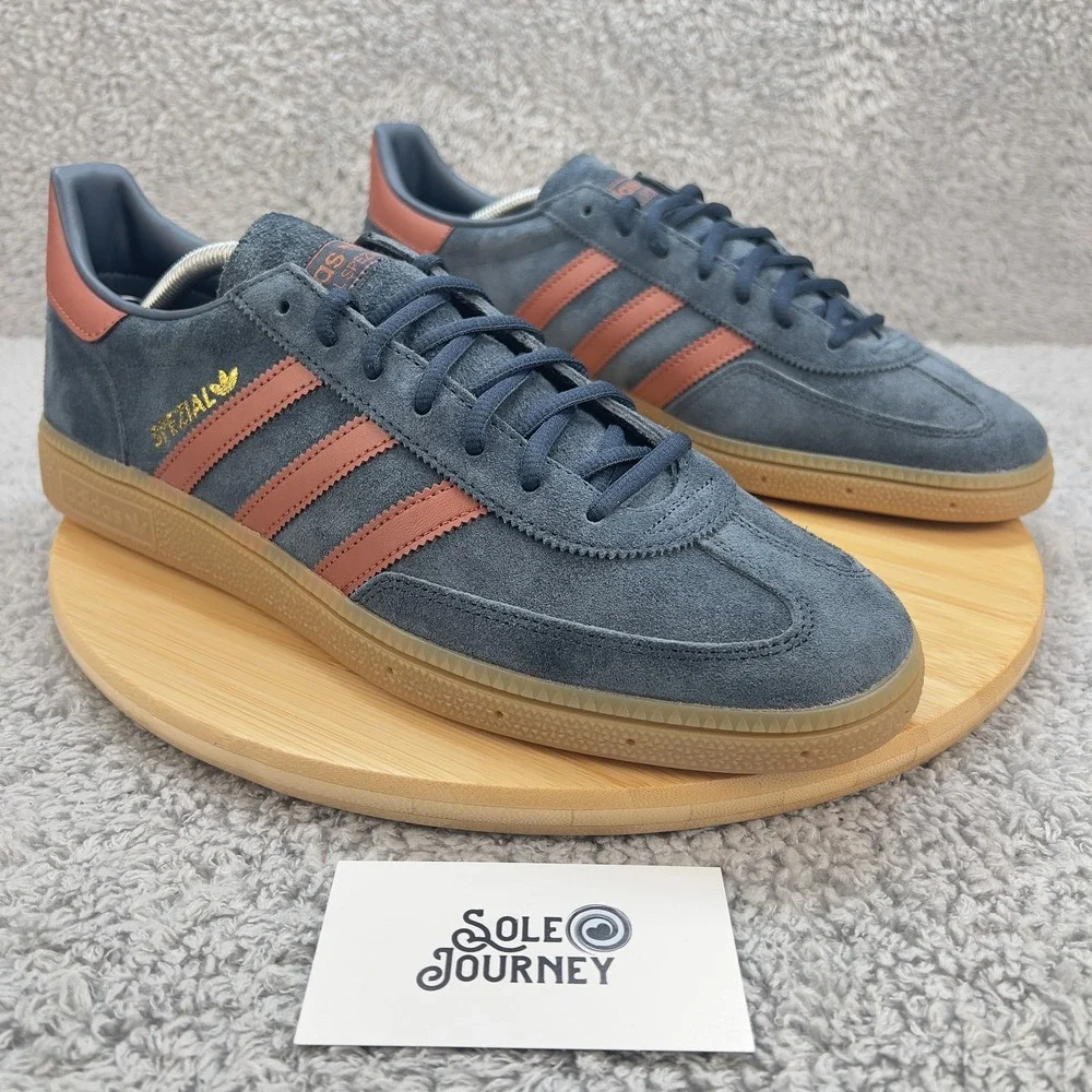 Adidas Handball Spezial Shoes Mens 12 Blue Gum Suede Leather Retro JH5436 - Picture 9 of 13